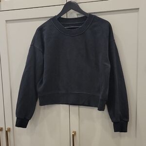 Lululemon Athletica Perfectly Oversized Crew Cropped Black Size 8